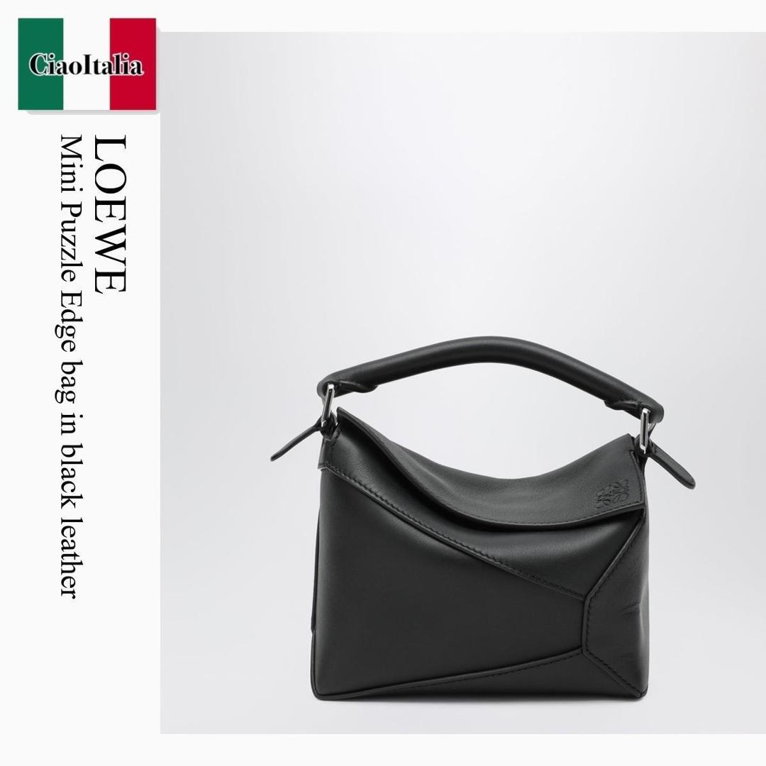 【寸法押さえる・店卸し資産境界線・早め者制覇！】 ロエベ / かばん / 袋 / Loewe Mini Puzzle Edge Bag In Black Leather / A510P88X49 / A510P88X49 1100 / A510P88X491100 / ショルダーバッグ・ポシェット