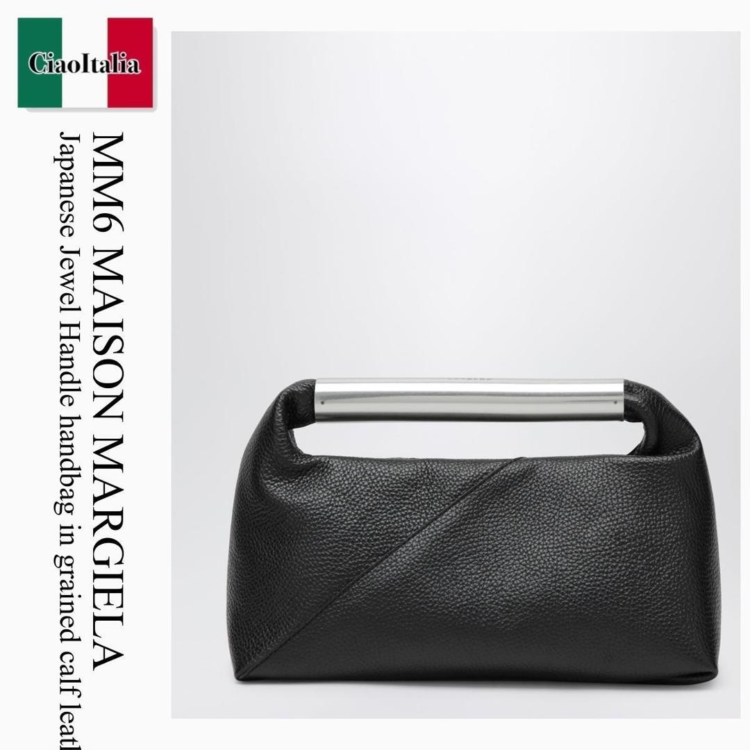 【分量制限事項・店卸し資産区分線・早め者勝利！】 MM6 / かばん / 鞄 / Mm6 Maison Margiela Japanese Jewel Handle Handbag In Grained / SB6WD0046P9068 / SB6WD0046P9068 T8013 / SB6WD0046P9068T8013 / ハンドバック バッグ・小物・ブランド雑貨-ハンドバッグ