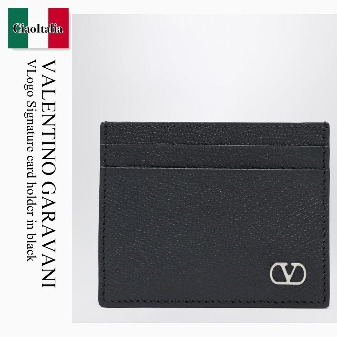 【分量制限事項・店卸し資産区分け・早め者白星！】 バレンチノ / Valentino Garavani Vlogo Signature Card Holder In Black / 7Y2P0AP4UAG / 7Y2P0AP4UAG 0NO / 7Y2P0AP4UAG0NO / 歌留多入れもの・名刺入れ