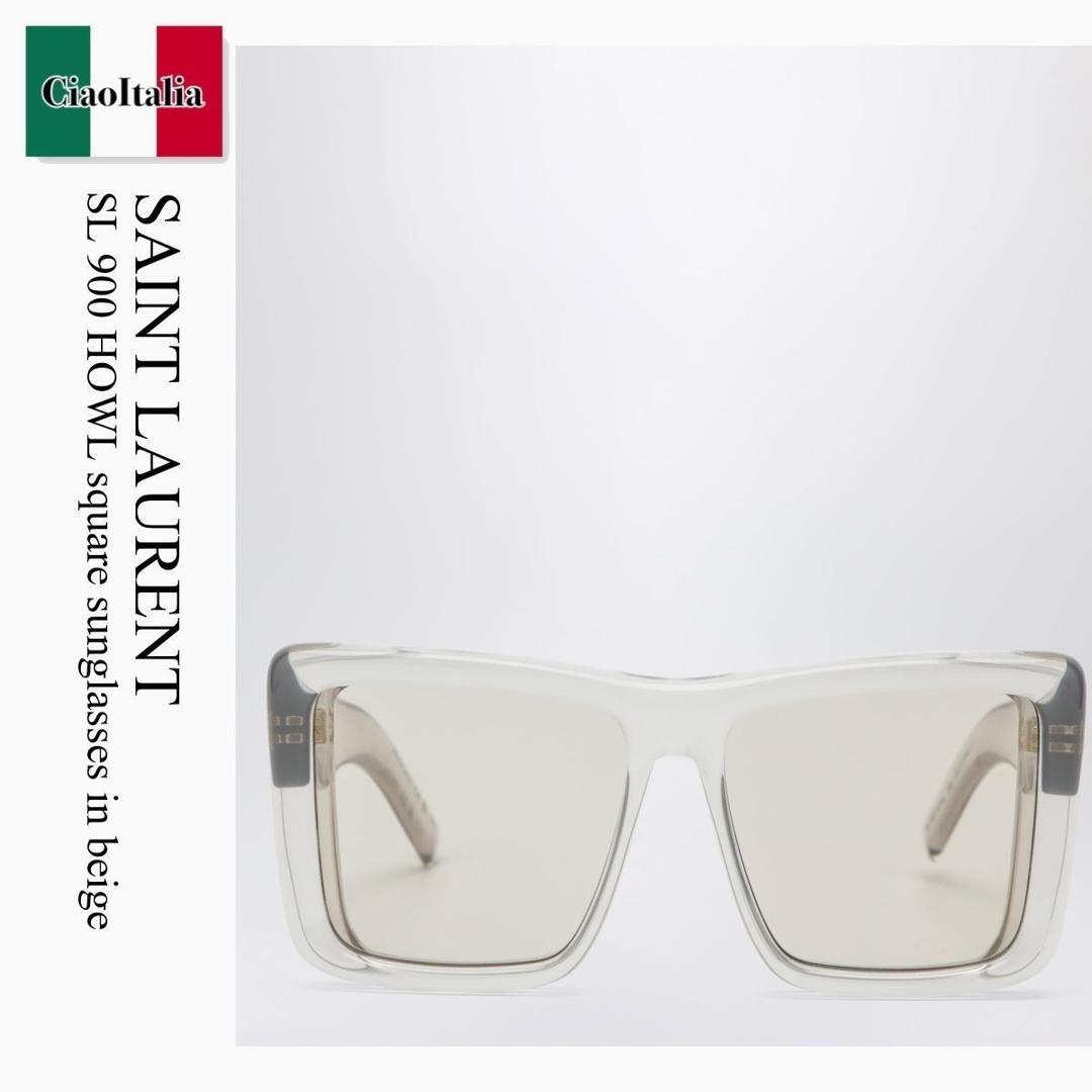 【数量限定・在庫限り・早い者勝ち！】 サンローラン / Saint Laurent Sl 900 Howl Square Sunglasses In Beige / 862884 Y9958 / 862884 Y9958 9307 / 862884Y99589307 / サングラス