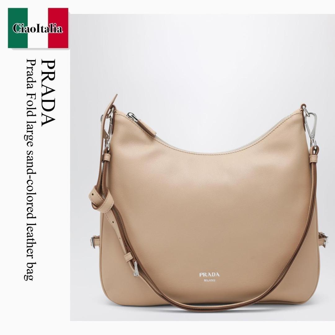【寸法押さえる・店卸し資産境界線・早め者制覇！】 プラダ / かばん / 袋 / Prada Prada Fold Large Sand-Colored Leather Bag / 1BC288 F0036 / 1BC288 OOO2CYS F0036 / 1BC288OOO2CYSF0036 / ショルダーバッグ・ポシェット