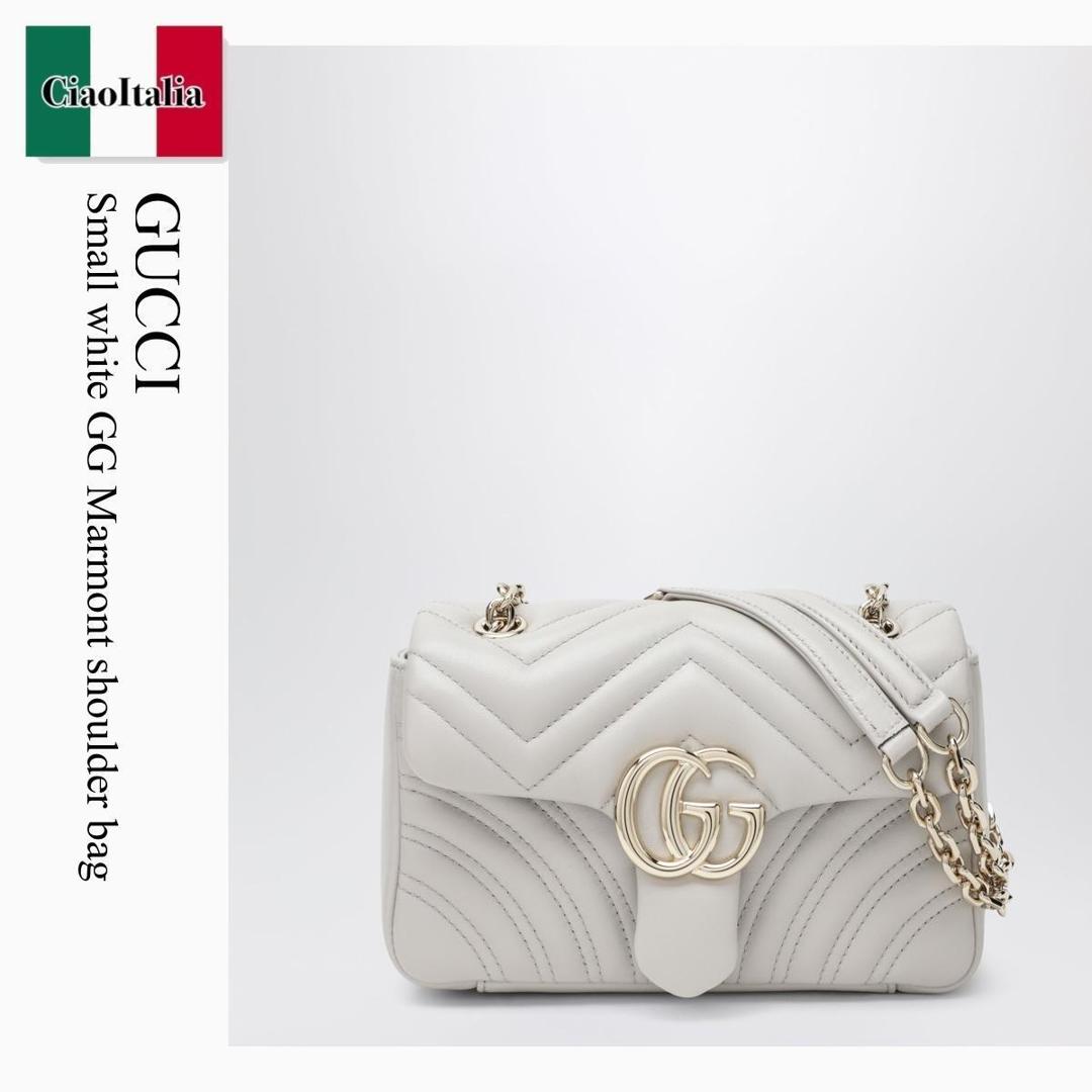 【分量制限事項・店卸し資産区分け・早め者白星！】 グッチ / かばん / 鞄 / Gucci Small White Gg Marmont Shoulder Bag / 837280 AAE38 / 837280 AAE38 1712 / 837280AAE381712 / ショルダーバッグ・ポシェット
