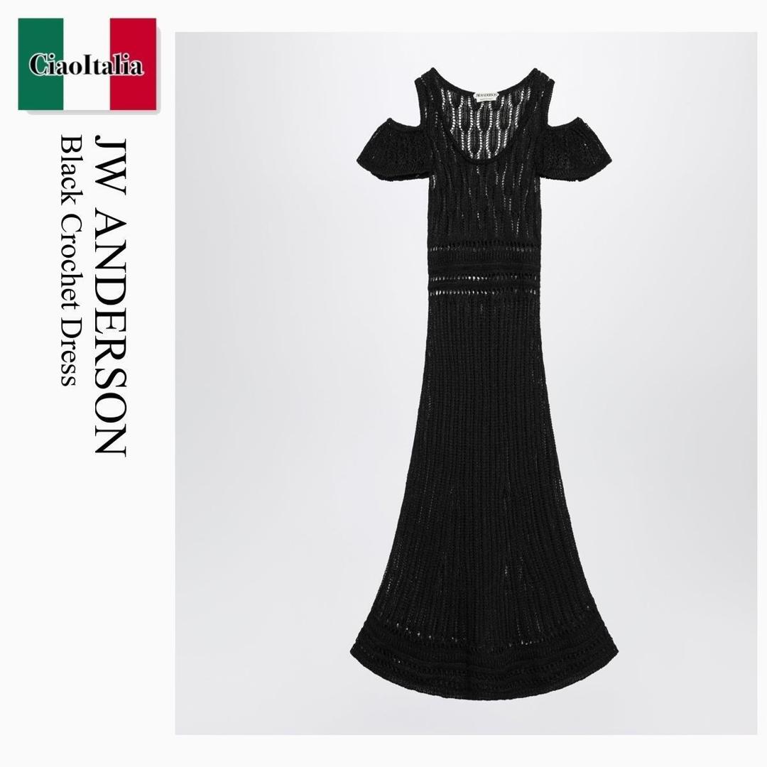 【寸法押さえる・店卸し資産境界線・早め者制覇！】 ジェイダブリュ アンダーソン / Jw Anderson Black Crochet Dress / KW1483YN0489 / KW1483YN0489 999 / KW1483YN0489999 / 衣裳