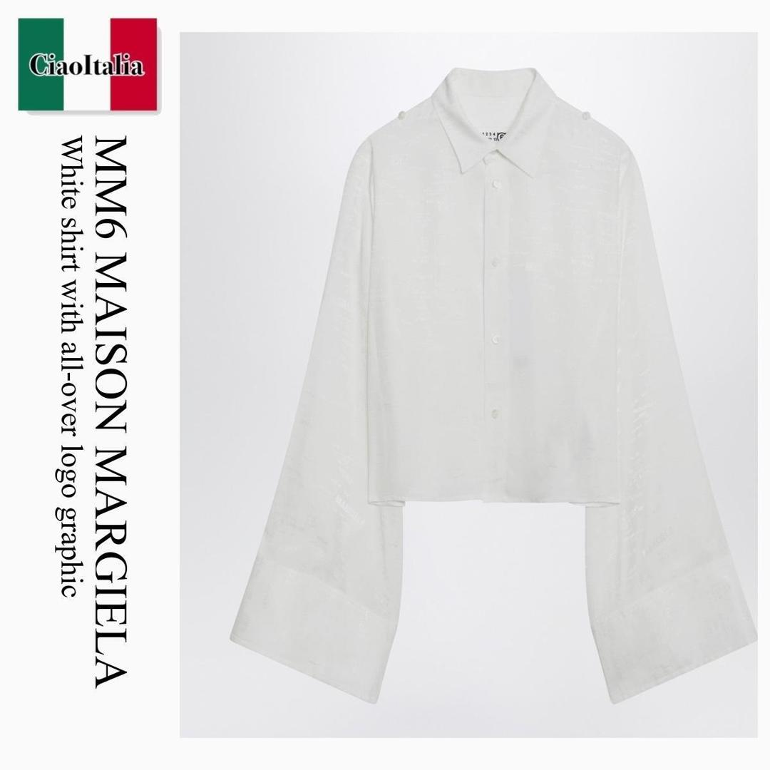 【分量制限事項・店卸し資産区分け・早め者白星！】 MM6 / Mm6 Maison Margiela White Shirt / S52DT0044M35737 / S52DT0044M35737 003J / S52DT0044M35737003J / トップ・プルオーバー