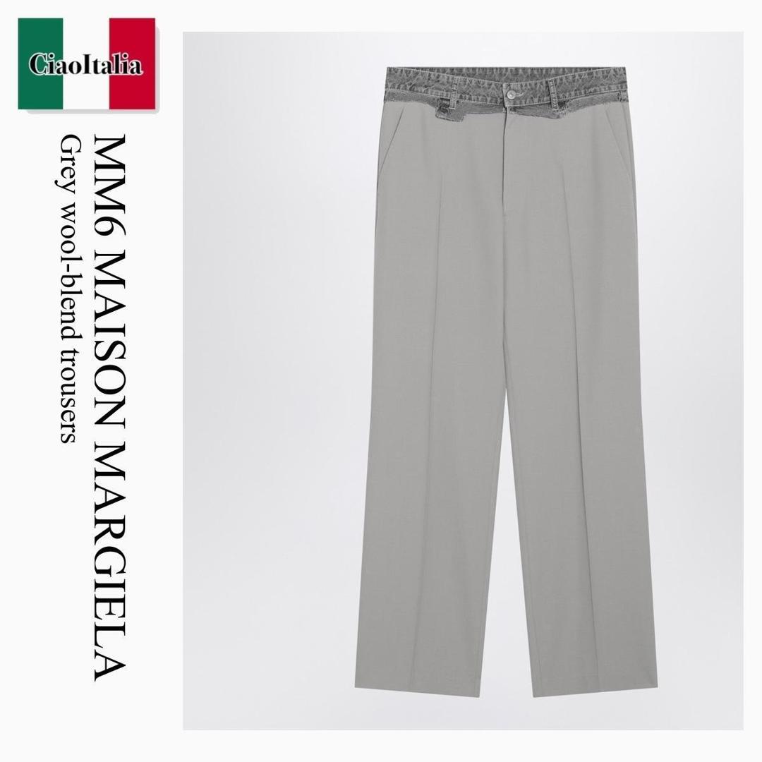 【量目押さえる・店卸し資産極限点・早め者制勝！】 MM6 / Mm6 Maison Margiela Grey Wool-Blend Trousers / SH0KA0062MTN130 / SH0KA0062MTN130 961 / SH0KA0062MTN130961 / パンツ・ボトムス余分の物