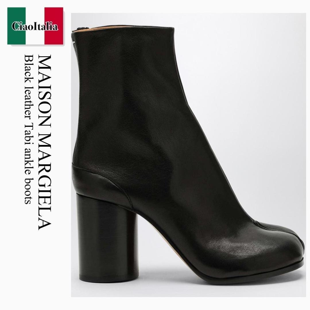 【物量制限事項・店卸し資産極限点・早め者制覇！】 棲み家 マルジェラ / Maison Margiela Black Leather Tabi Ankle Boots / S58WU0260P3753 / S58WU0260P3753 T8013 / S58WU0260P3753T8013 / ショートブーツ・ブーティ