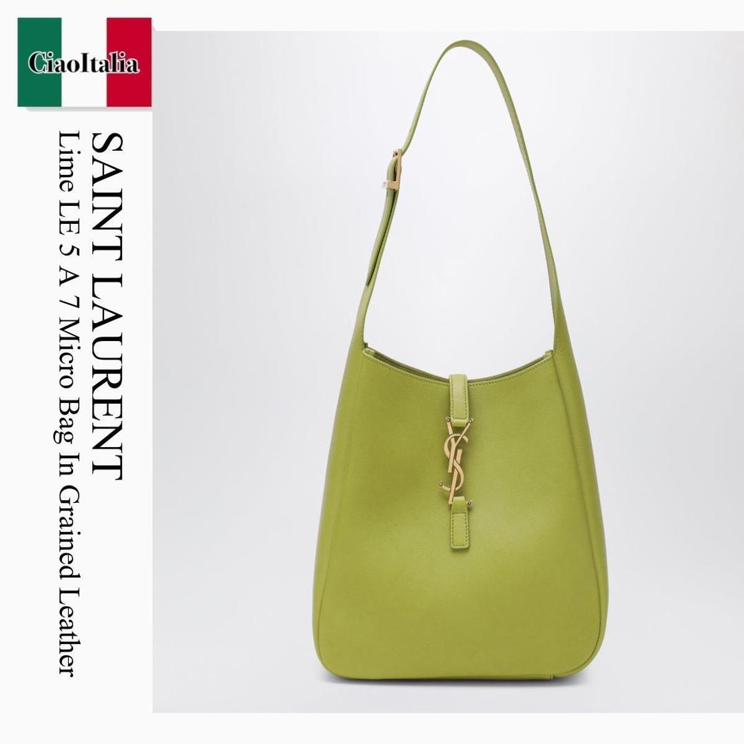 【寸法押さえる・店卸し資産境界線・早め者制覇！】 サンローラン / かばん / 袋 / Saint Laurent Lime Le 5 A 7 Micro Bag In Grained Leather / 850533 AAAUQ / 850533 AAAUQ 3987 / 850533AAAUQ3987 / ショルダーバッグ・ポシェット