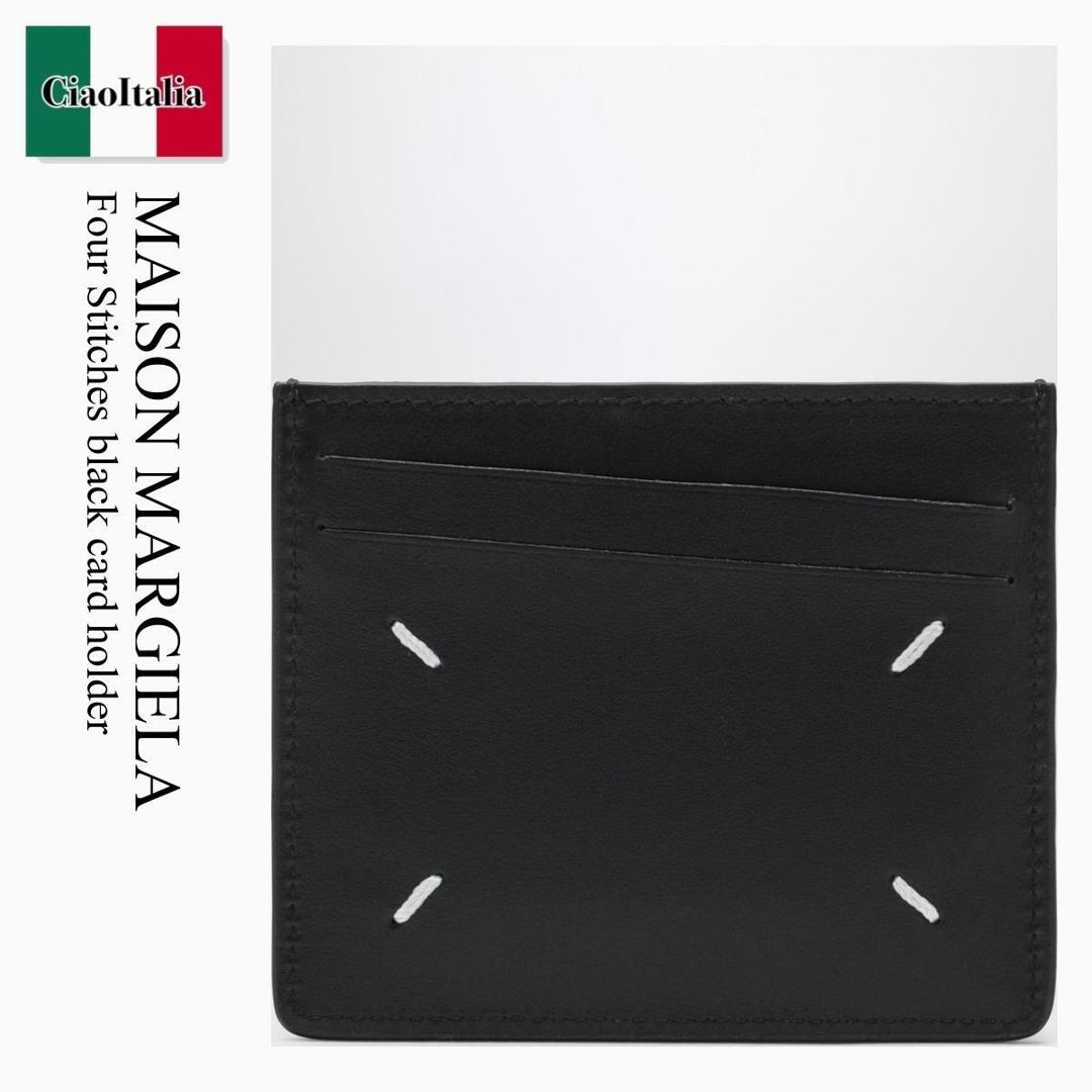 【物量制限事項・店卸し資産極限点・早め者制覇！】 棲み家 マルジェラ / Maison Margiela Four Stitches Black Card Holder / SA1VX0009P4745 / SA1VX0009P4745 T8013 / SA1VX0009P4745T8013 / 歌留多容れもの・名刺入れ