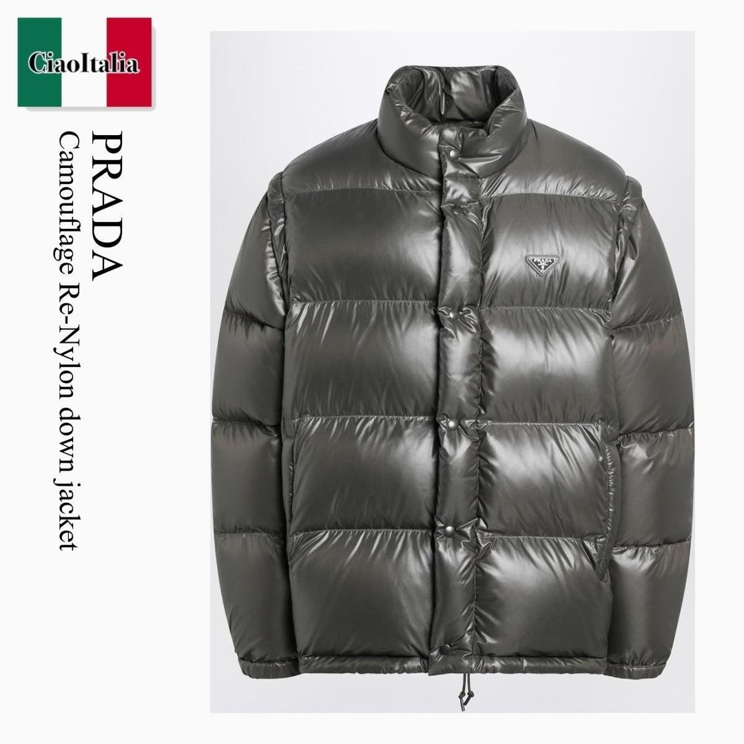 【寸法押さえる・店卸し資産境界線・早め者制覇！】 プラダ / Prada Camouflage Re-Nylon Down Jacket / SGC863 F0334 / SGC863 OOO17XS F0334 / SGC863OOO17XSF0334 / 落ちこむ上衣