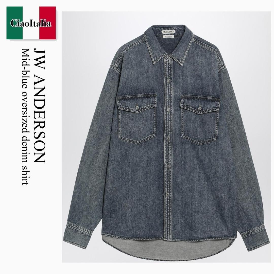【分量制限事項・店卸し資産区分け・早め者白星！】 ジェイダブリュ アンダーソン / Jw Anderson Mid-Blue Oversized Denim Shirt / DS0011PG1855 / DS0011PG1855 172 / DS0011PG1855172 / プルオーバー