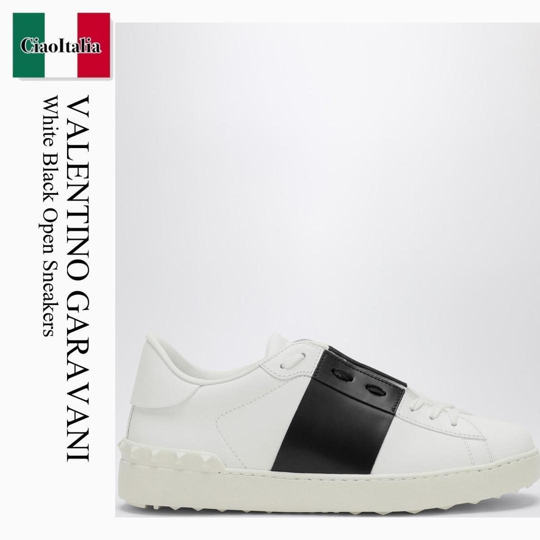 【分量制限事項・店卸し資産区分け・早め者白星！】 バレンチノ / Valentino Garavani White Black Open Sneakers / 8Y2S0830BLU / 8Y2S0830BLU A01 / 8Y2S0830BLUA01 / スニーカー