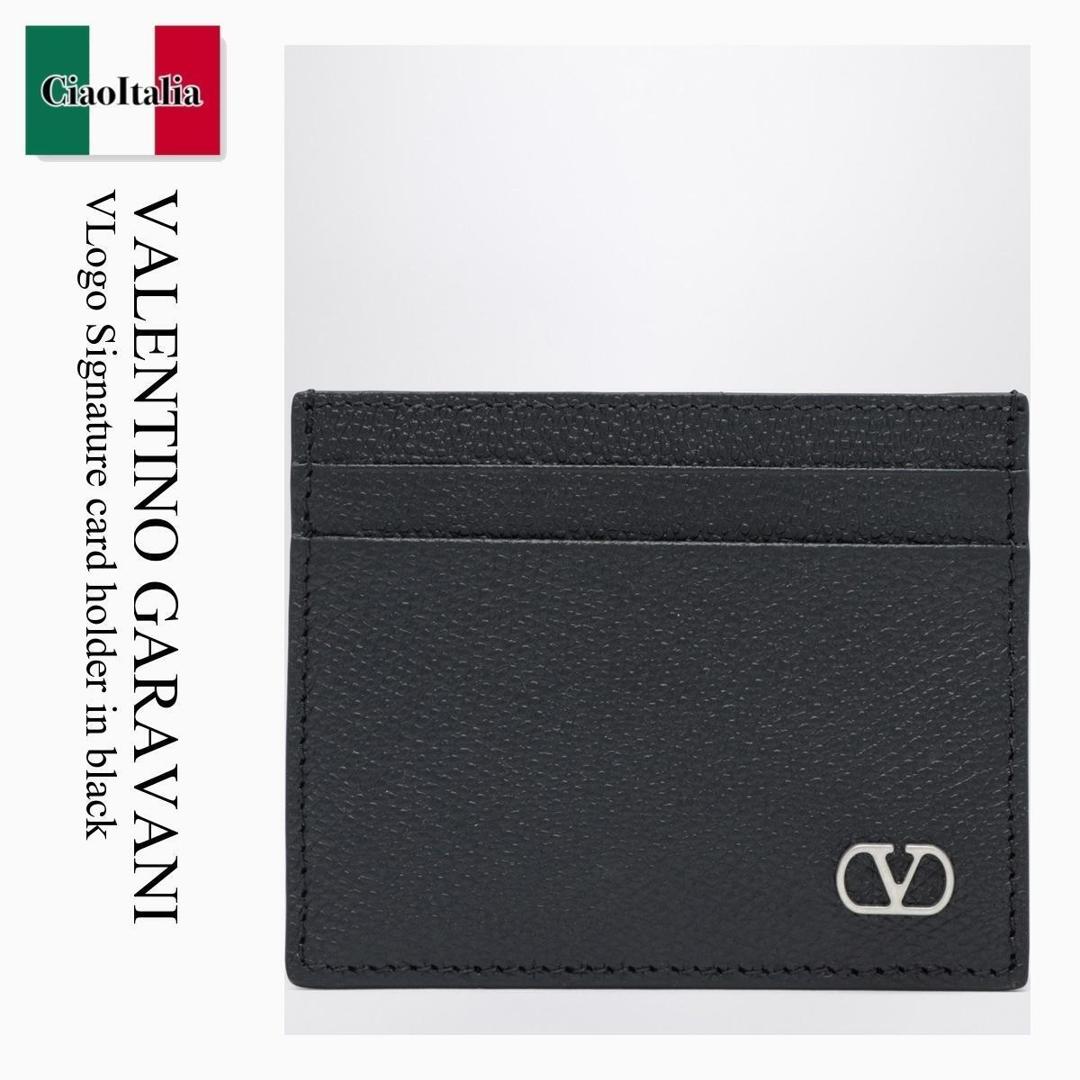 【物量制限事項・店卸し資産極限点・早め者制覇！】 バレンチノ / Valentino Garavani Vlogo Signature Card Holder In Black / 8Y2P0AP4UAG / 8Y2P0AP4UAG 0NO / 8Y2P0AP4UAG0NO / 歌留多容れもの・名刺入れ