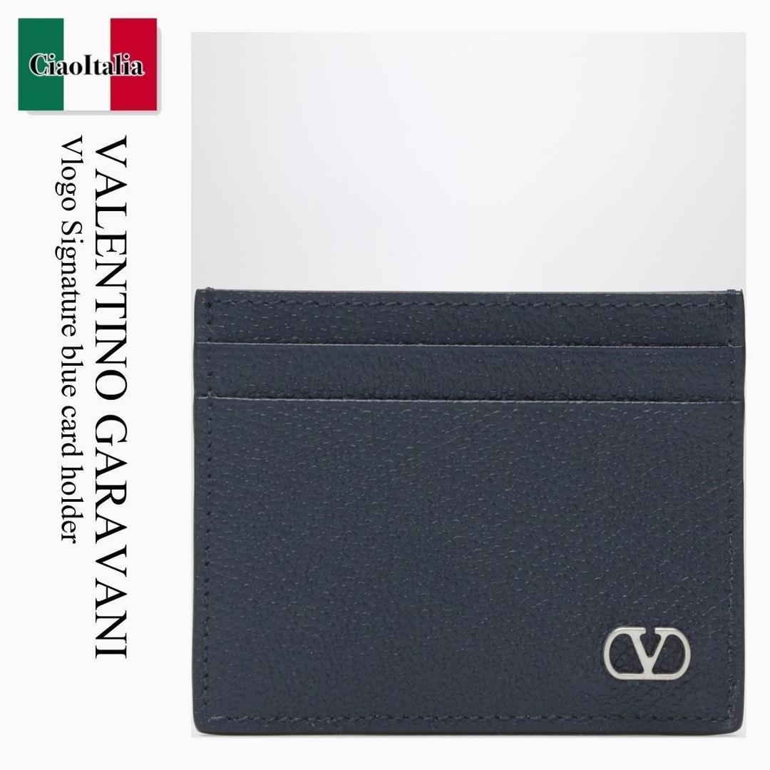 【物量制限事項・店卸し資産極限点・早め者制覇！】 バレンチノ / Valentino Garavani Vlogo Signature Blue Card Holder / 8Y2P0AP4UAG / 8Y2P0AP4UAG M30 / 8Y2P0AP4UAGM30 / 歌留多容れもの・名刺入れ