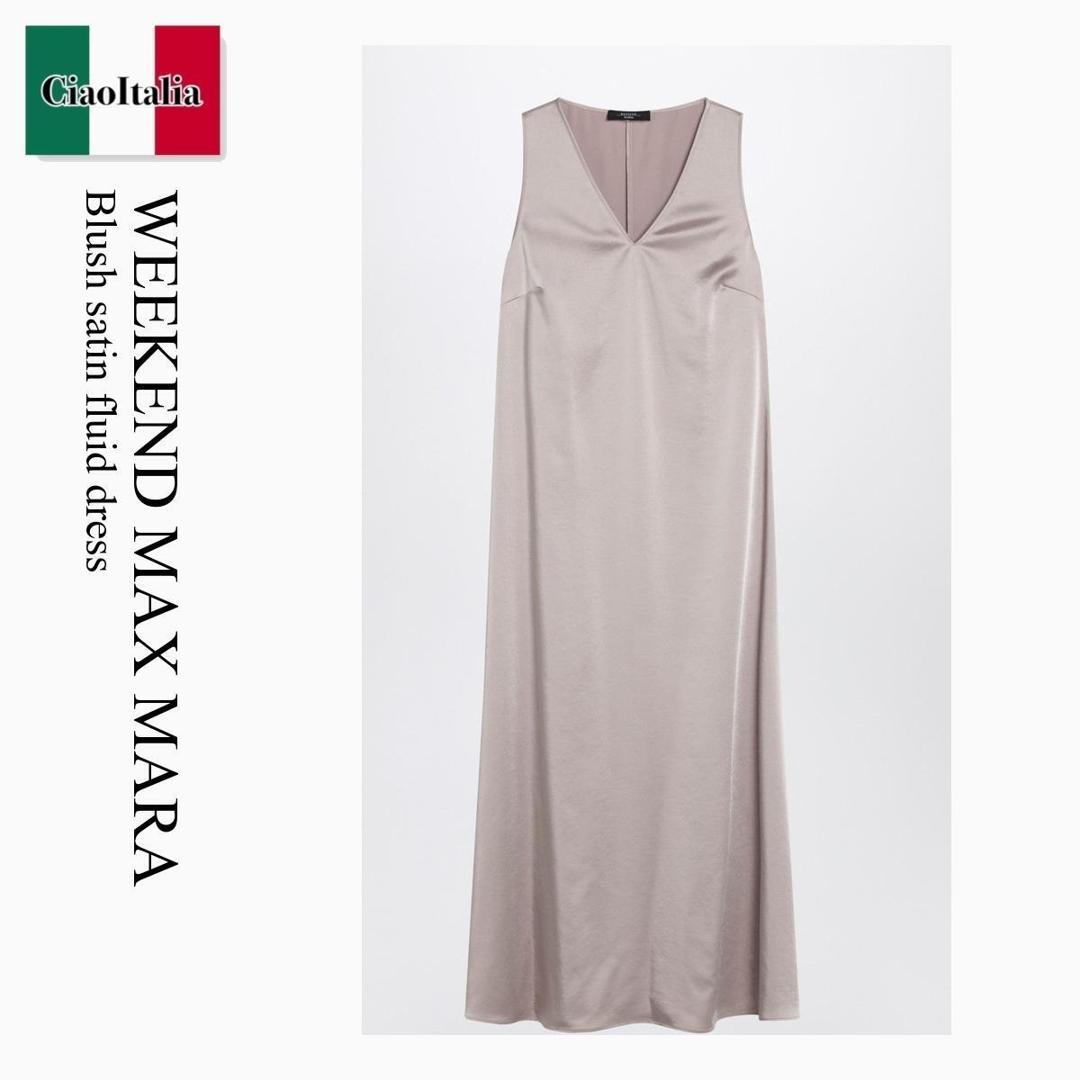 【分量制限事項・店卸し資産区分け・早め者白星！】 土日 マックスマーラ / Weekend Max Mara Blush Satin Fluid Dress / OTTELIA / OTTELIA 003 / OTTELIA003 / 衣装