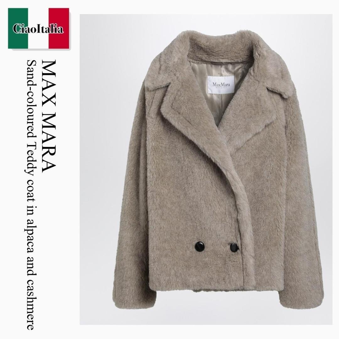 【分量制限事項・店卸し資産区分け・早め者白星！】 マックスマーラ / Max Mara Sand-Coloured Teddy Coat / MXMCAMBUSA / MXMCAMBUSA 006 / MXMCAMBUSA006 / 厚地の外套