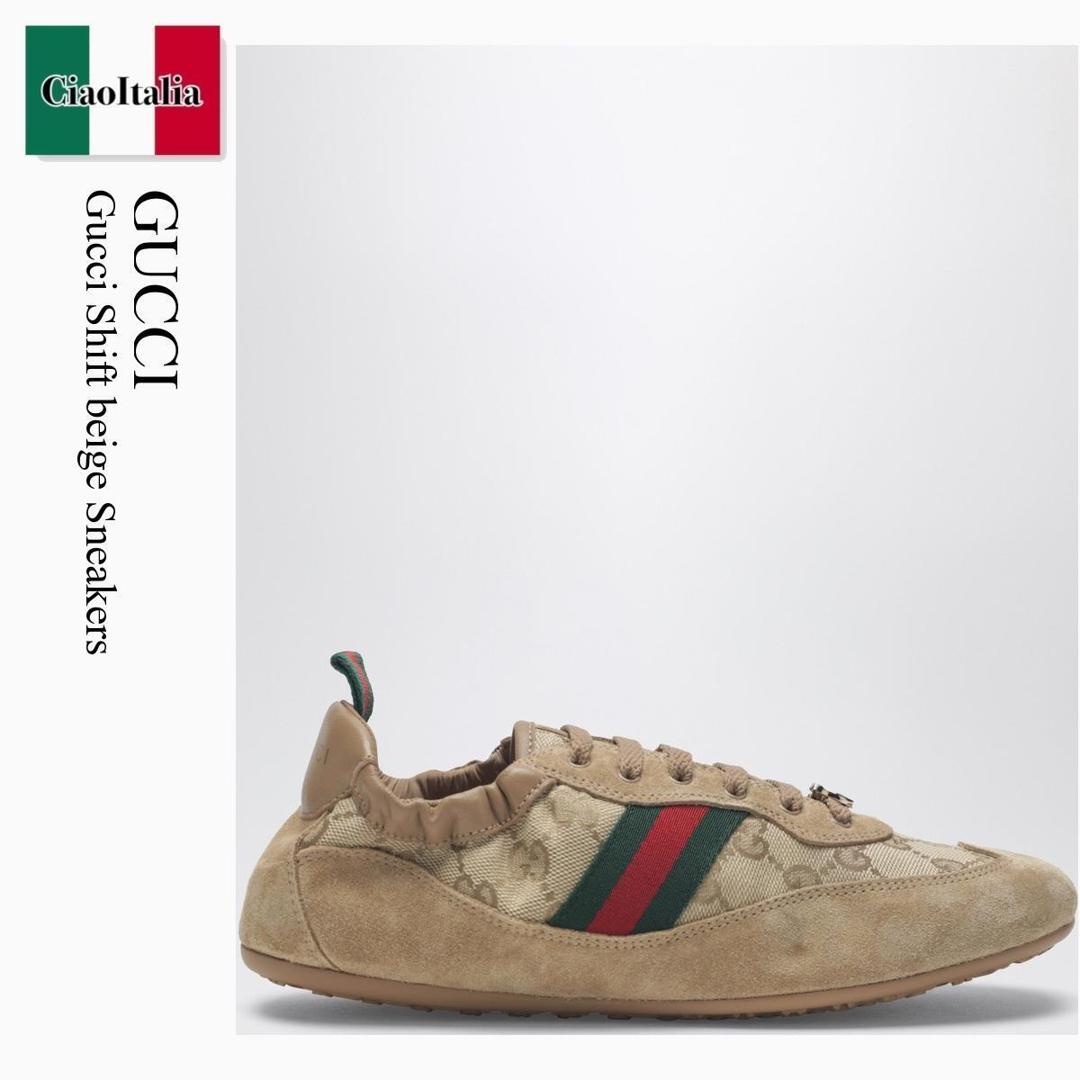 【量目押さえる・店卸し資産極限点・早め者制勝！】 グッチ / Gucci Gucci Shift Beige Sneakers / 857963 AAF10 / 857963 AAF10 9845 / 857963AAF109845 / スニーカー