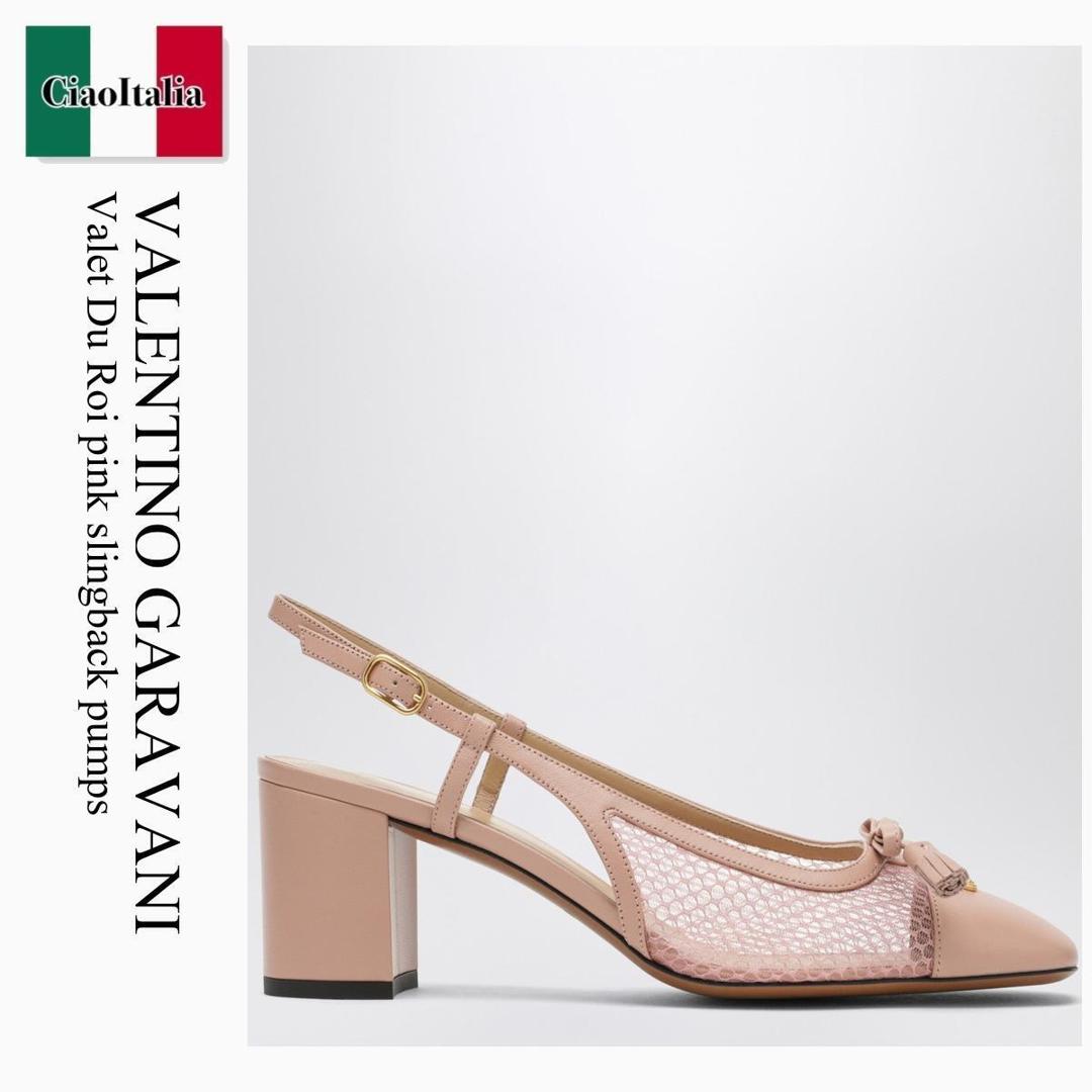 【寸法押さえる・店卸し資産境界線・早め者制覇！】 バレンチノ / Valentino Garavani Valet Du Roi Pink Slingback Pumps / 8W2S0MH9PDY / 8W2S0MH9PDY 9NK / 8W2S0MH9PDY9NK / パンプス