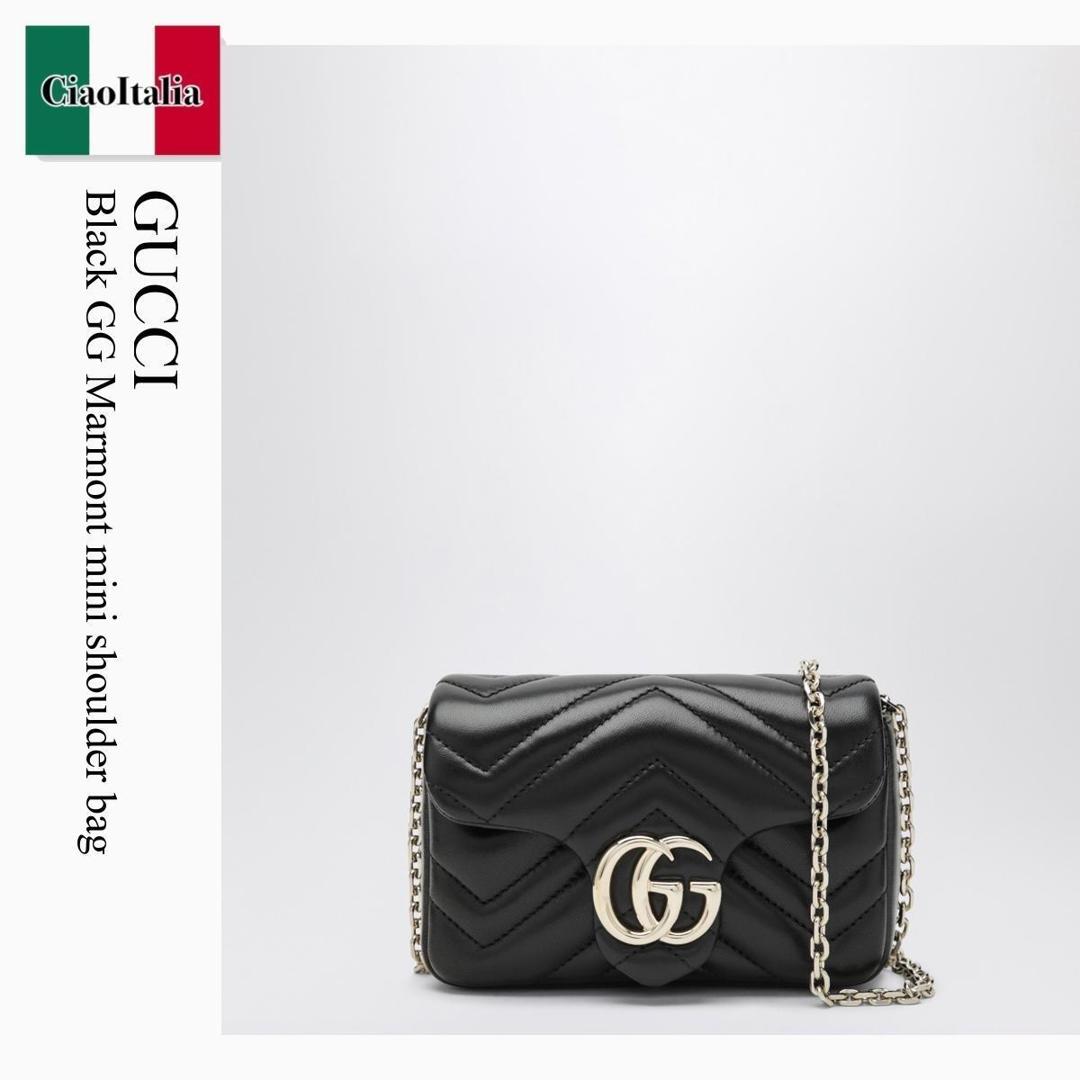【量目押さえる・店卸し資産極限点・早め者制勝！】 グッチ / かばん / 嚢 / Gucci Black Gg Marmont Mini Shoulder Bag / 841290 AAFAX / 841290 AAFAX 1000 / 841290AAFAX1000 / ショルダーバッグ・ポシェット