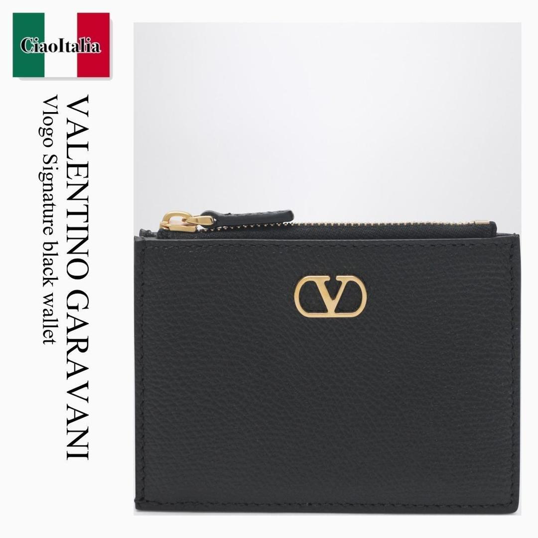【分量制限事項・店卸し資産区分け・早め者白星！】 バレンチノ / Valentino Garavani Vlogo Signature Black Wallet / 8W2P0AK9SNP / 8W2P0AK9SNP 0NO / 8W2P0AK9SNP0NO / 歌留多入れもの・名刺入れ