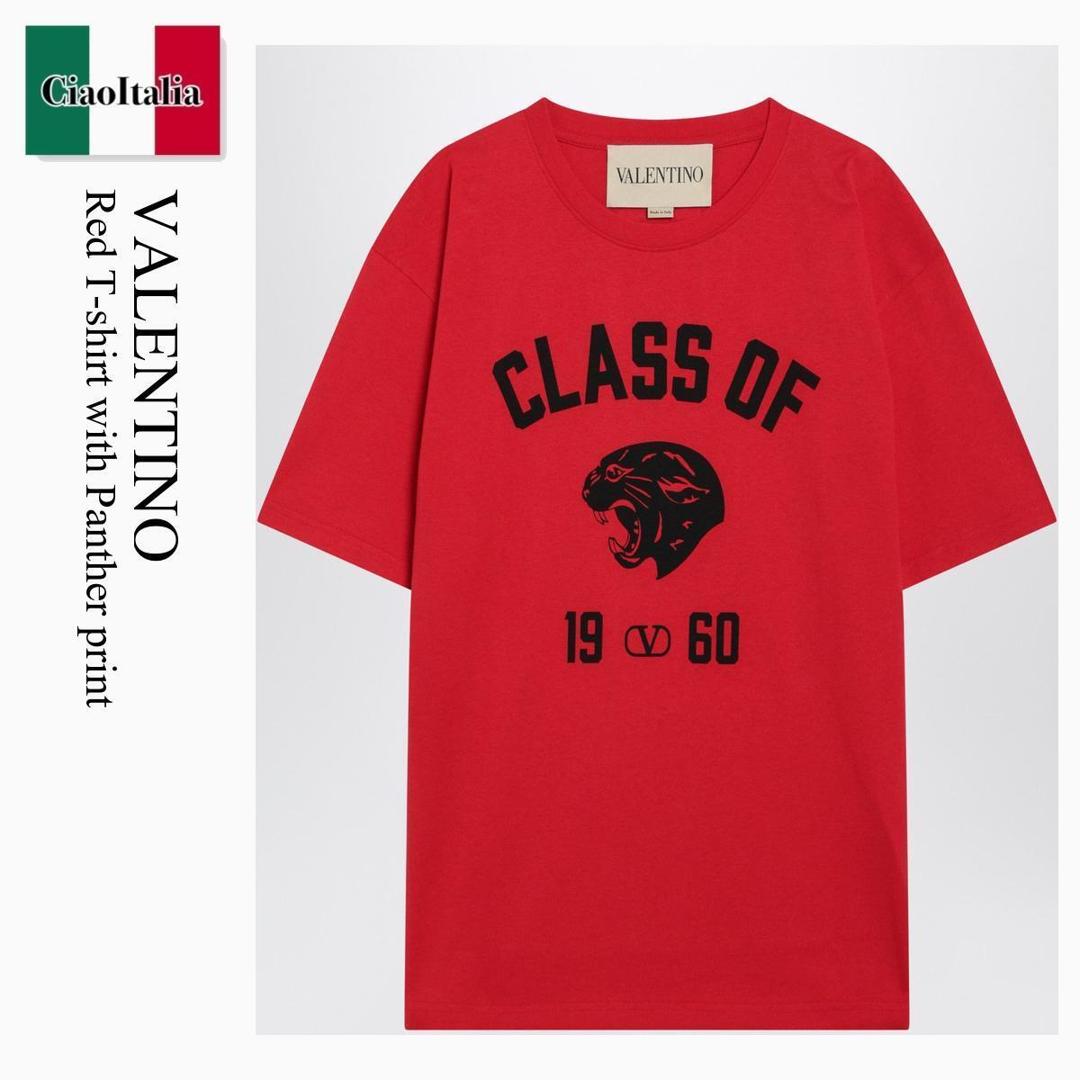 【分量制限事項・店卸し資産区分け・早め者白星！】 バレンチノ / Valentino Red T-Shirt With Panther Print / 8V3MG18ABAR / 8V3MG18ABAR 人工知能学5 / 8V3MG18ABARAI5 / プルオーバー・カットソー