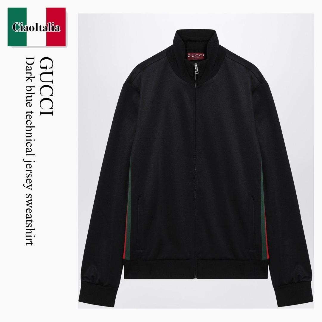 【物量制限事項・店卸し資産極限点・早め者制覇！】 グッチ / Gucci Dark Blue Technical Jersey Sweatshirt / 854676 XJHOO / 854676 XJHOO 4330 / 854676XJHOO4330 / スウェット・トレーナー