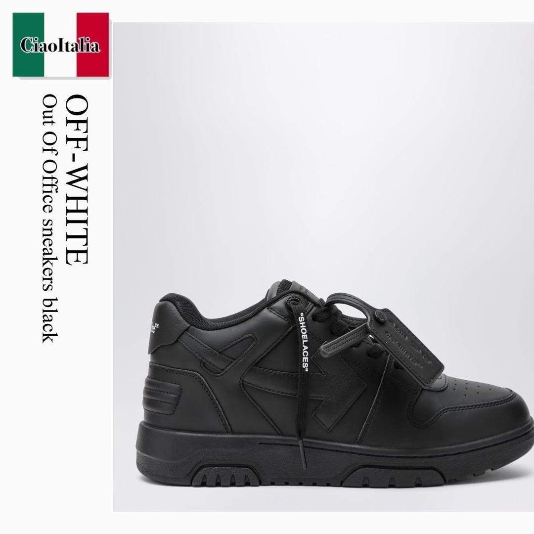 【物量制限事項・店卸し資産極限点・早め者制覇！】 象牙色 / Off-White Out Of Office Sneakers Black / OMIA189C99LEA013 / OMIA189C99LEA013 1010 / OMIA189C99LEA0131010 / スニーカー