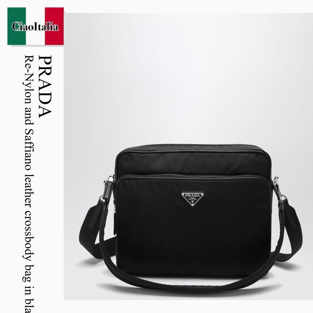 【数量限定・在庫限り・早い者勝ち！】 プラダ / かばん / カバン / Prada Re-Nylon And Saffiano Leather Crossbody Bag In Black / 2VH203 F0002 / 2VH203 OOO2DMH F0002 / 2VH203OOO2DMHF0002 / ショルダーバッグ｜Ciao Italia