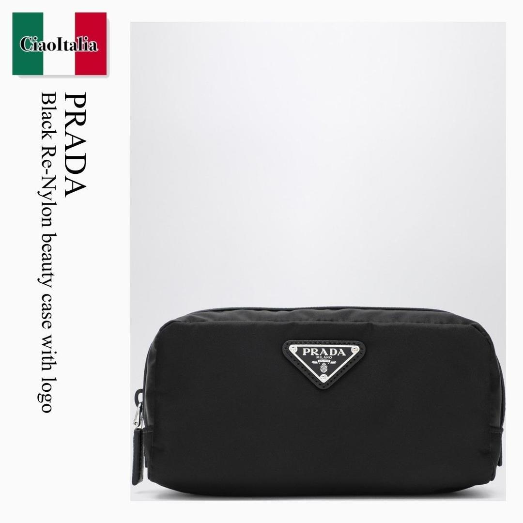 【物量制限事項・店卸し資産極限点・早め者制覇！】 プラダ / かばん / 鞄 / Prada Black Re-Nylon Beauty Case With Logo / 2NA045 F0002 / 2NA045 2DMH F0002 / 2NA0452DMHF0002 / クラッチペダル御徒面子