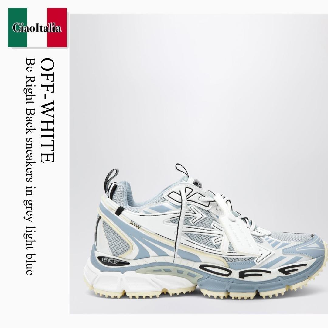 【物量制限事項・店卸し資産極限点・早め者制覇！】 象牙色 / Off-White Be Right Back Sneakers In Grey Light Blue / OMIA295S26FAB001 / OMIA295S26FAB001 054C / OMIA295S26FAB001054C / スニーカー