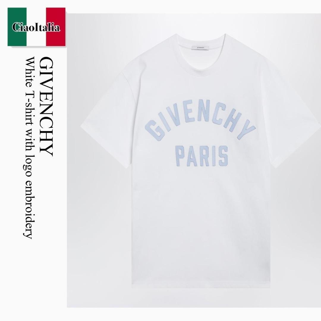 【数量限定・在庫限り・早い者勝ち!】 ジバンシィ / Givenchy White T-Shirt With Logo Embroidery / BM71NK3YRS / BM71NK3YRS 128 / BM71NK3YRS128 / Tシャツ・カットソー|Ciao Italia