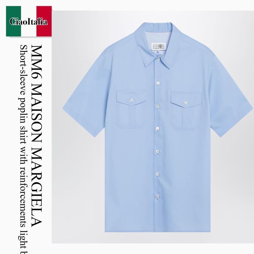 【分量制限事項・店卸し資産区分け・早め者白星！】 MM6 / Mm6 Maison Margiela Short-Sleeve Poplin Shirt / SH2DR0005M35861 / SH2DR0005M35861 471 / SH2DR0005M35861471 / プルオーバー