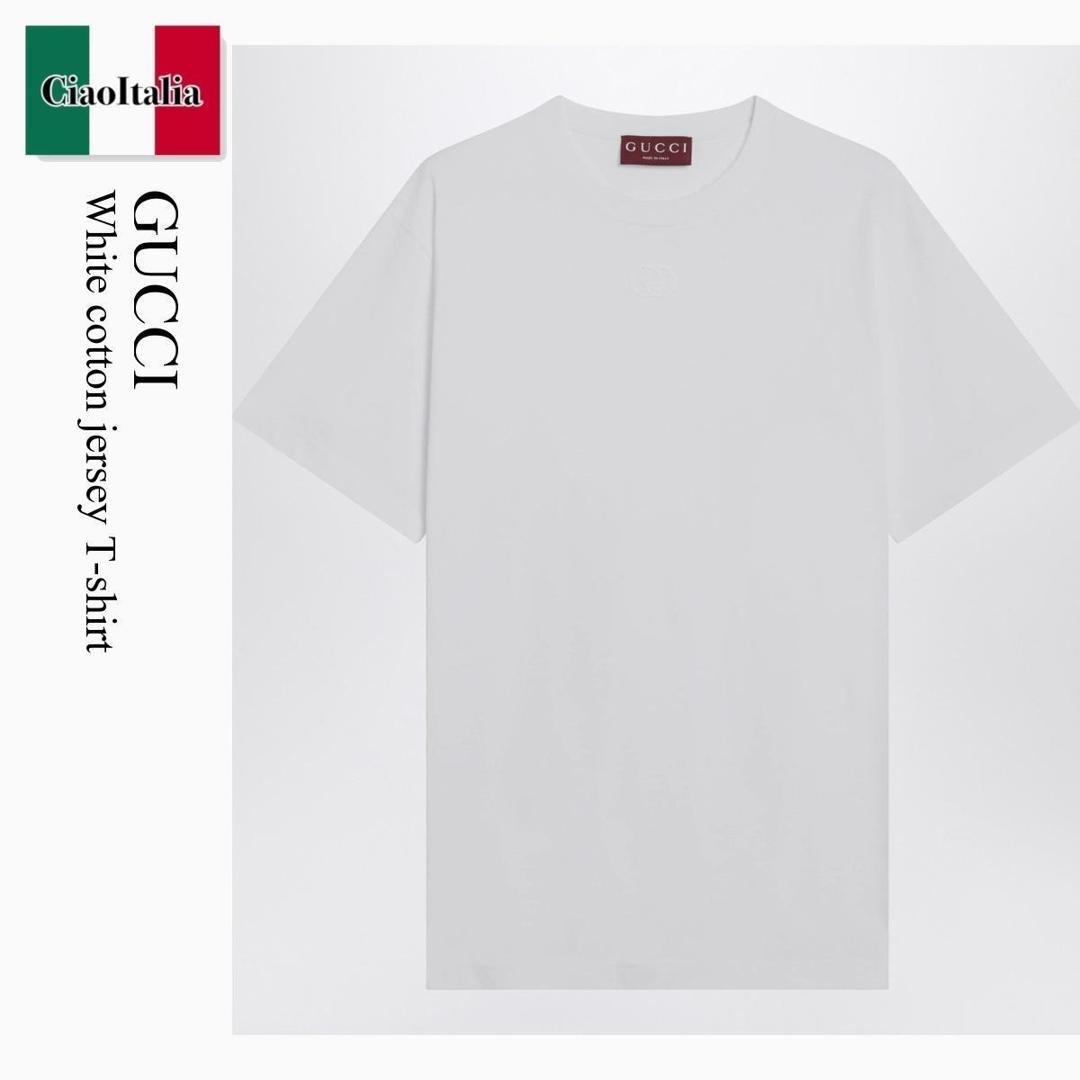 【数量限定・在庫限り・早い者勝ち！】 グッチ / Gucci White Cotton Jersey T-Shirt / 837959 XJHJR / 837959 XJHJR 9692 / 837959XJHJR9692 / Tシャツ・カットソー｜Ciao Italia