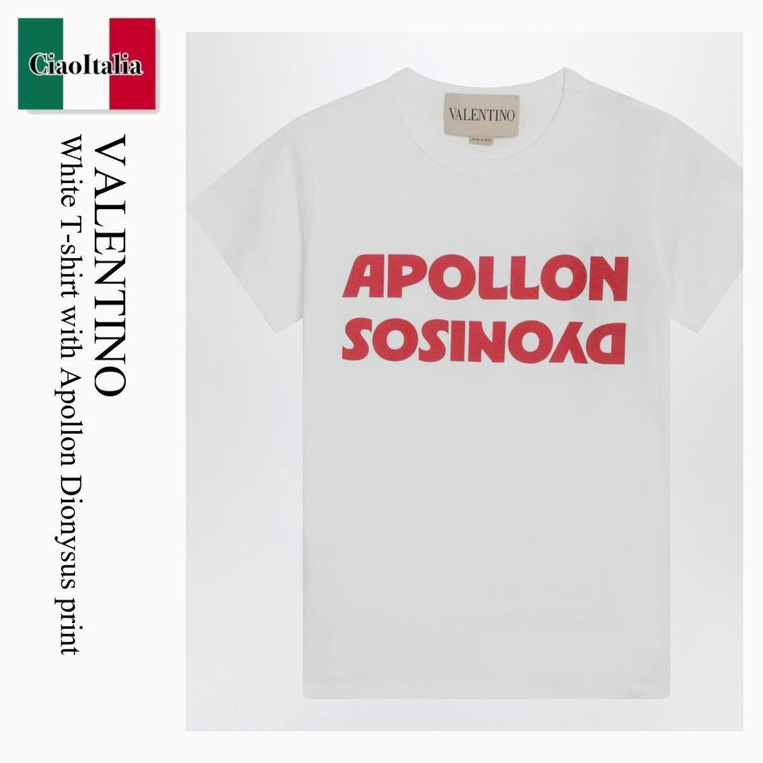 【分量制限事項・店卸し資産区分線・早め者勝利！】 バレンチノ / Valentino White T-Shirt With Apollon Dionysus Print / 7B0MG25L9UM / 7B0MG25L9UM A33 / 7B0MG25L9UMA33 / ティーシャツ・カットソー トップス-レディースファッション