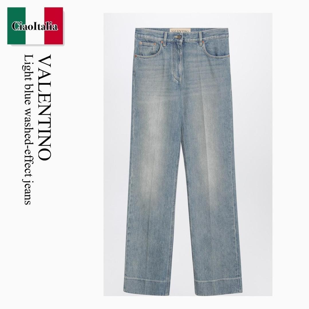 【数量限定・在庫限り・早い者勝ち！】 バレンチノ / Valentino Light Blue Washed-Effect Jeans / 7B0DD22G9R4 / 7B0DD22G9R4 558 / 7B0DD22G9R4558 / デニム・ジーパン｜Ciao Italia