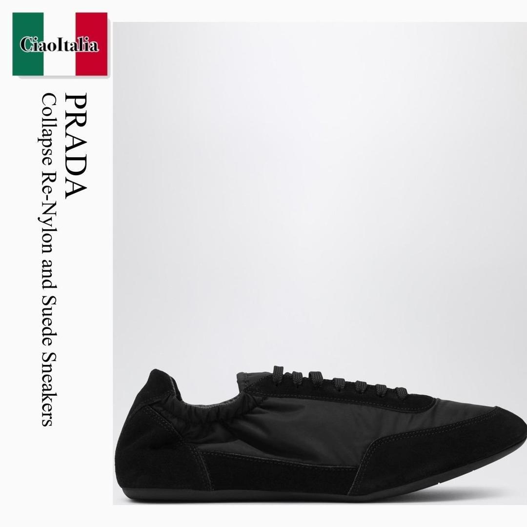 【数量限定・在庫限り・早い者勝ち！】 プラダ / Prada Collapse Re-Nylon And Suede Sneakers / 2EG479 F0002 / 2EG479 G001D7C F0002 / 2EG479G001D7CF0002 / スニーカー｜Ciao Italia