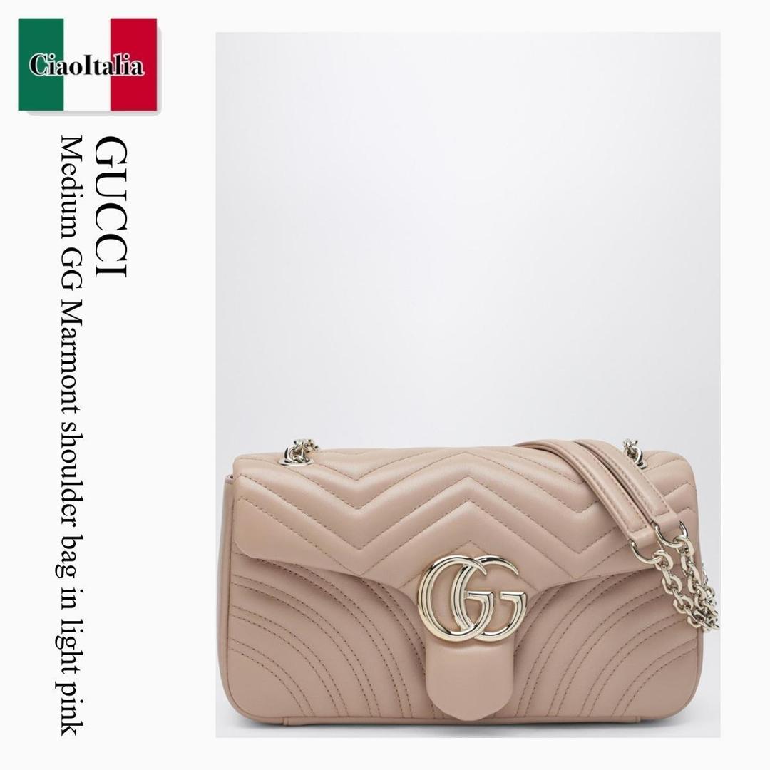 【物量制限事項・店卸し資産極限点・早め者制覇！】 グッチ / かばん / 鞄 / Gucci Medium Gg Marmont Shoulder Bag In Light Pink / 837267 AAE38 / 837267 AAE38 5753 / 837267AAE385753 / ショルダーバッグ・ポシェット