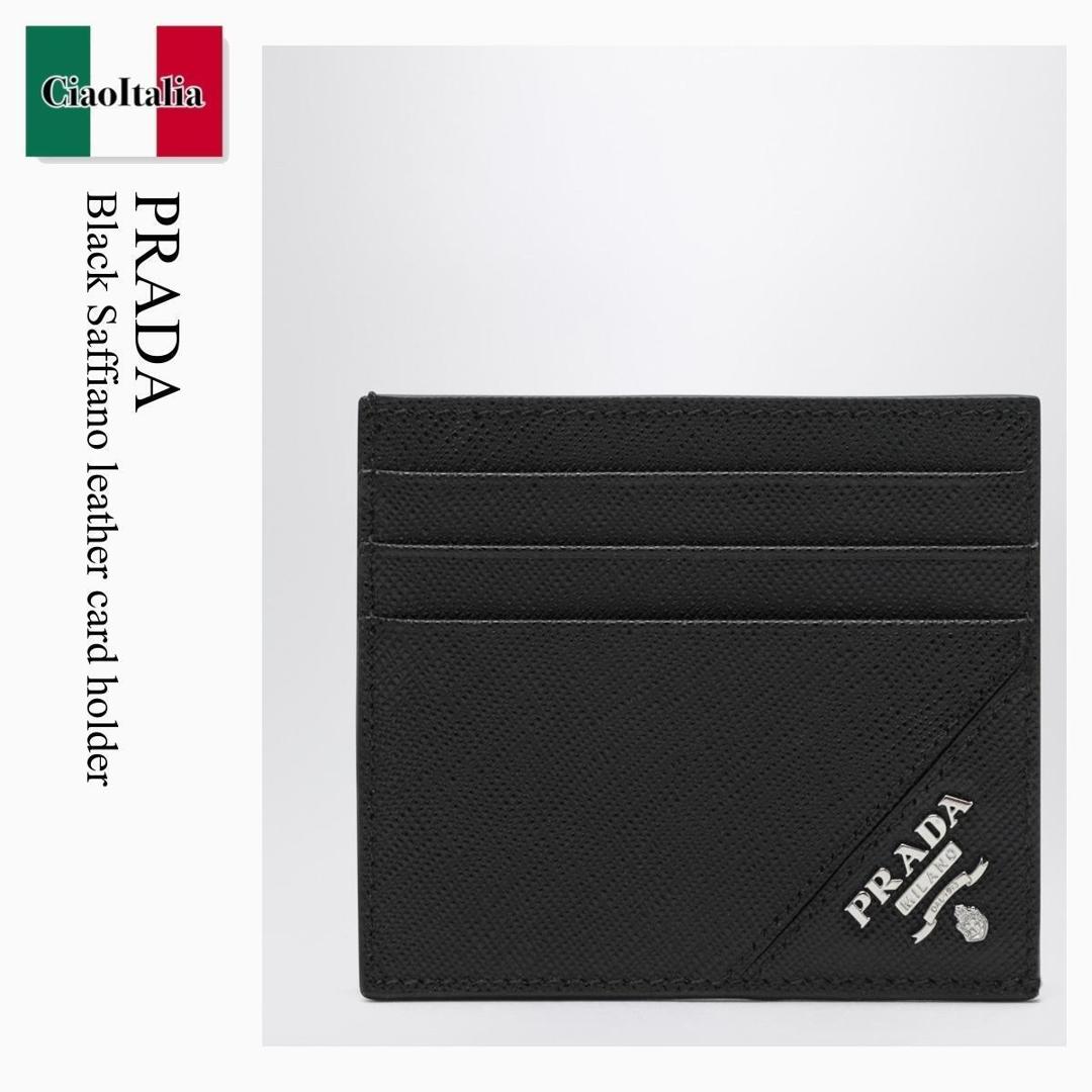 【分量制限事項・店卸し資産区分け・早め者白星！】 プラダ / Prada Black Saffiano Leather Card Holder / 2MC223 F0002 / 2MC223 QME F0002 / 2MC223QMEF0002 / 歌留多入れもの・名刺入れ