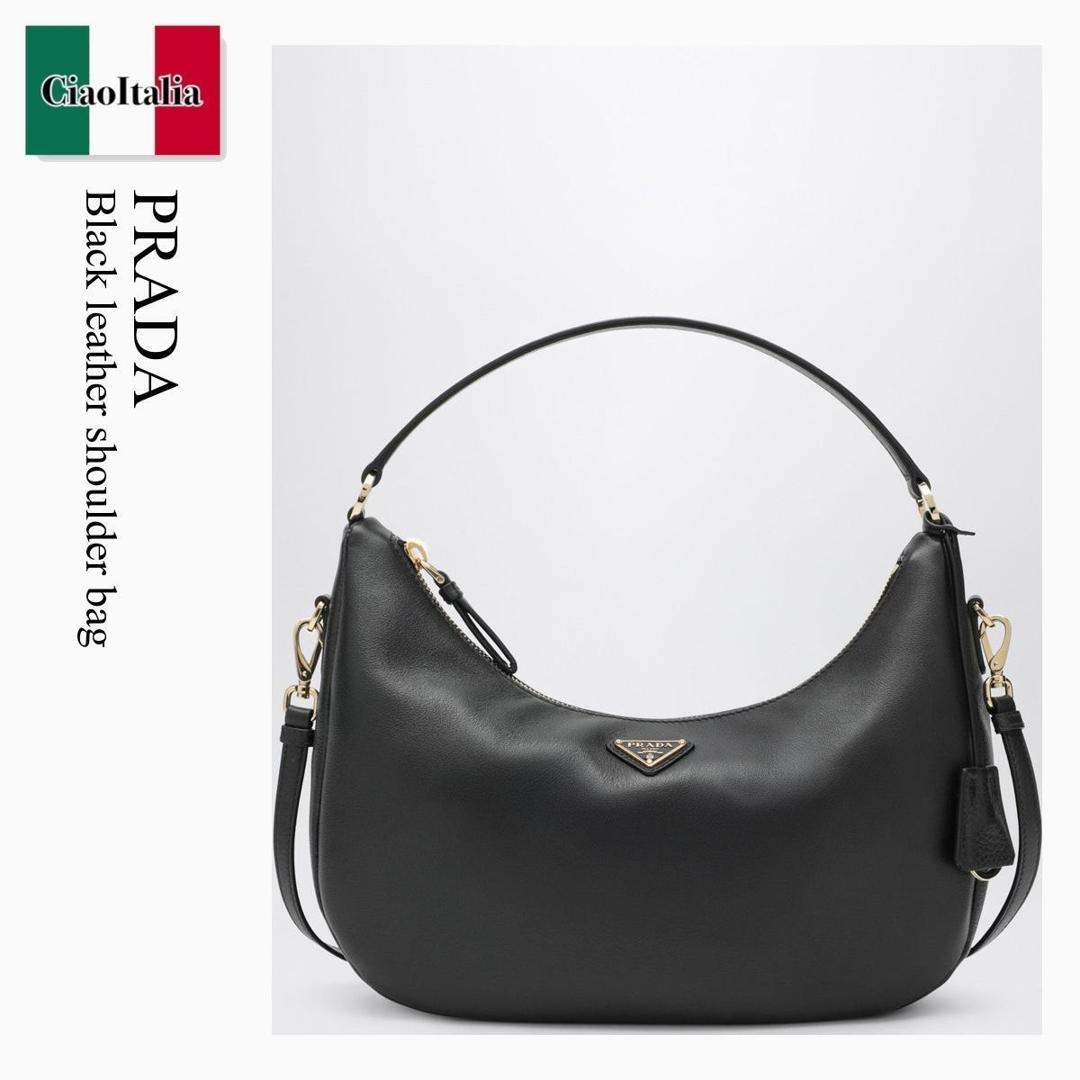【分量制限事項・店卸し資産区分け・早め者白星！】 プラダ / かばん / 鞄 / Prada Black Leather Shoulder Bag / 1BC273 F0002 / 1BC273 OOO2CYS F0002 / 1BC273OOO2CYSF0002 / ショルダーバッグ・ポシェット