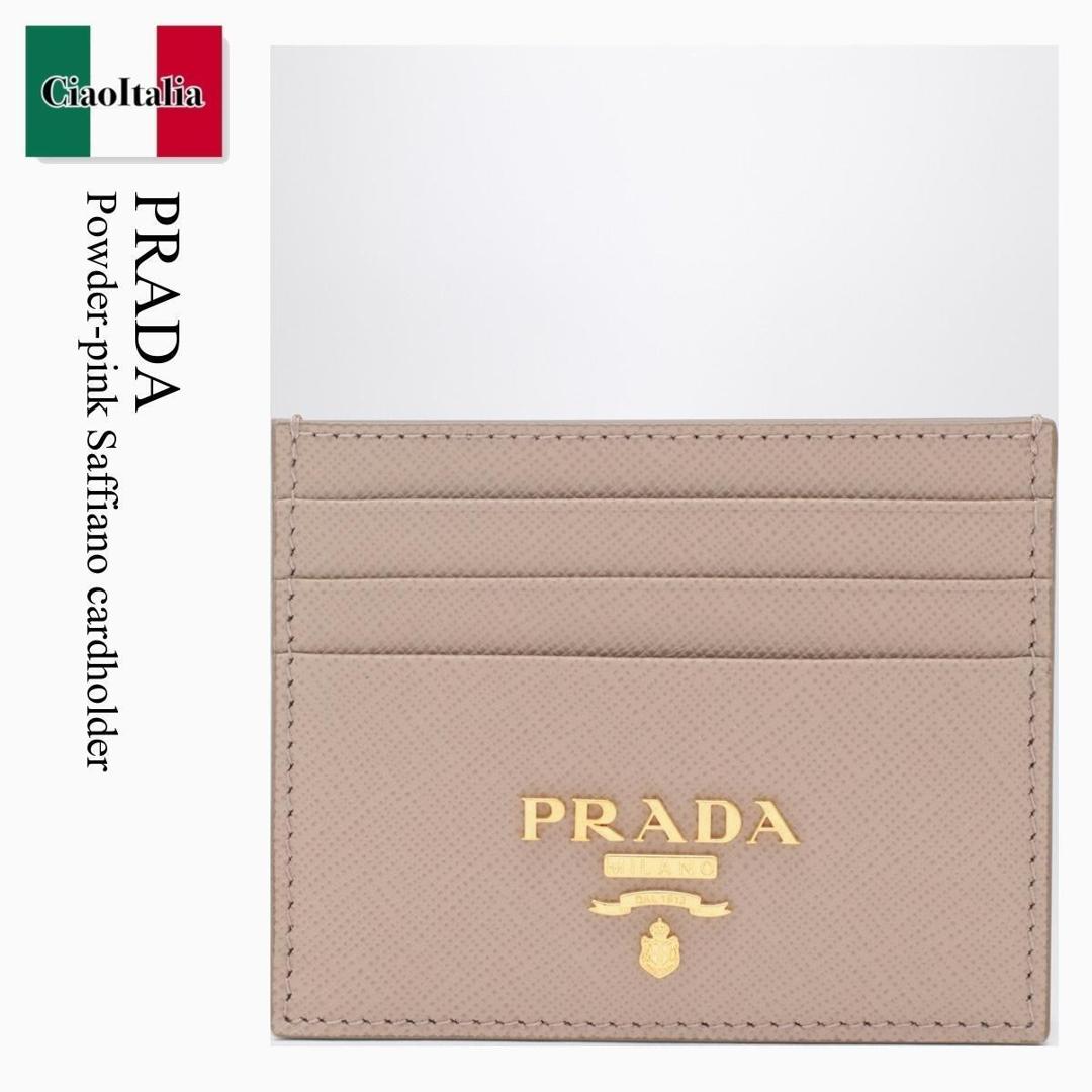 【分量制限事項・店卸し資産区分け・早め者白星！】 プラダ / Prada Powder-Pink Saffiano Cardholder / 1MC025 F0236 / 1MC025 QWA F0236 / 1MC025QWAF0236 / 歌留多入れもの・名刺入れ