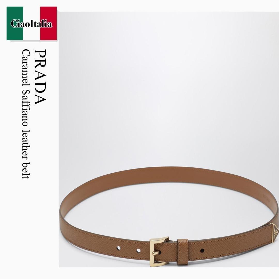 【分量制限事項・店卸し資産区分け・早め者白星！】 プラダ / Prada Caramel Saffiano Leather Belt / 1CC618 F03BH / 1CC618 053 F03BH / 1CC618053F03BH / 胴締め