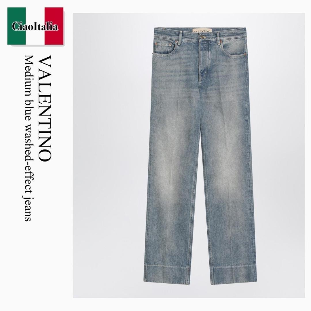 【数量限定・在庫限り・早い者勝ち！】 バレンチノ / Valentino Medium Blue Washed-Effect Jeans / 7V0DE05AB5F / 7V0DE05AB5F 558 / 7V0DE05AB5F558 / デニム・ジーパン｜Ciao Italia