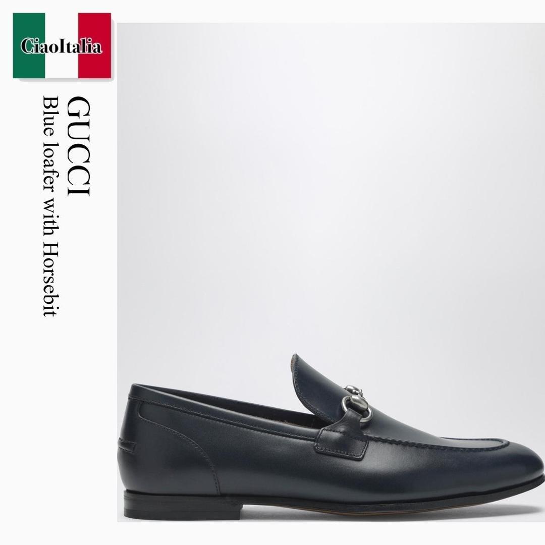 【寸法押さえる・店卸し資産境界線・早め者制覇！】 グッチ / Gucci Blue Loafer With Horsebit / 834289 AADCW / 834289 AADCW 4009 / 834289AADCW4009 / 御召しものシューズ・革靴・商行為シューズ