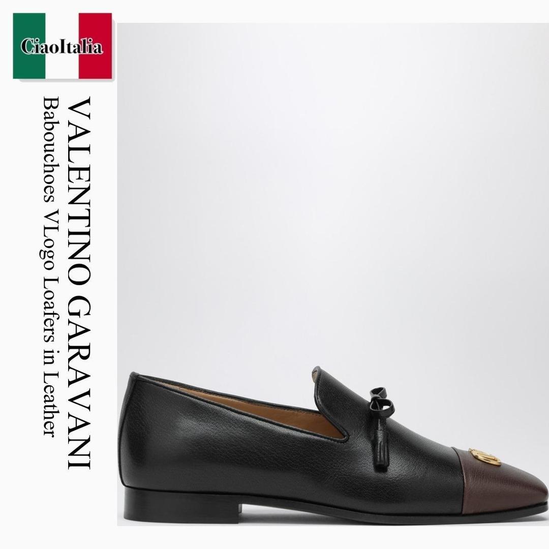【分量制限事項・店卸し資産区分け・早め者白星！】 バレンチノ / Valentino Garavani Babouchoes Vlogo Loafers In Leather / 7Y0S0L86ZWD / 7Y0S0L86ZWD BKZ / 7Y0S0L86ZWDBKZ / お召しものシューズ・革靴・商行為シューズ