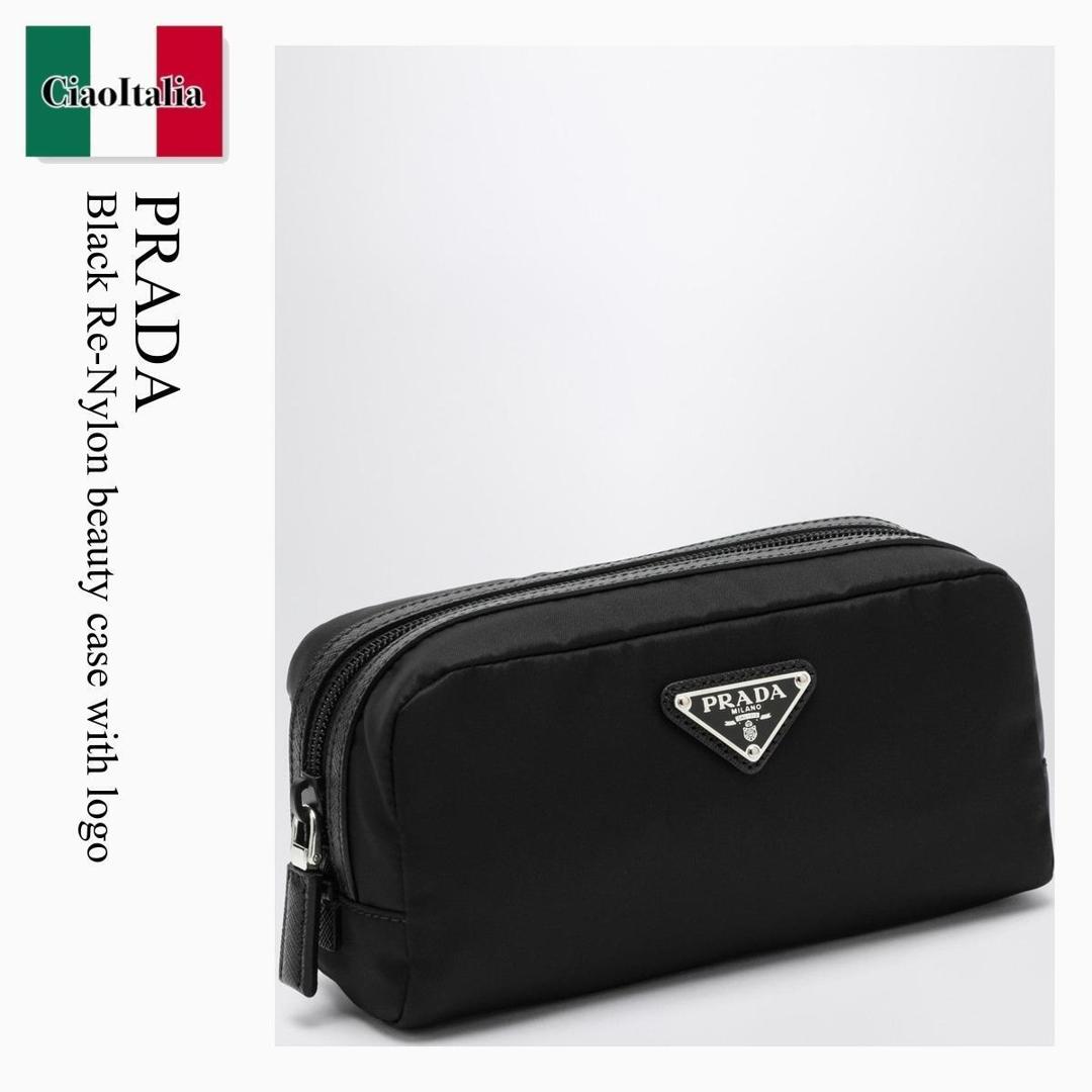 【寸法押さえる・店卸し資産境界線・早め者制覇！】 プラダ / かばん / 袋 / Prada Black Re-Nylon Beauty Case With Logo / 2NA045 F0002 / 2NA045 2DMH F0002 / 2NA0452DMHF0002 / クラッチペダル御徒面子