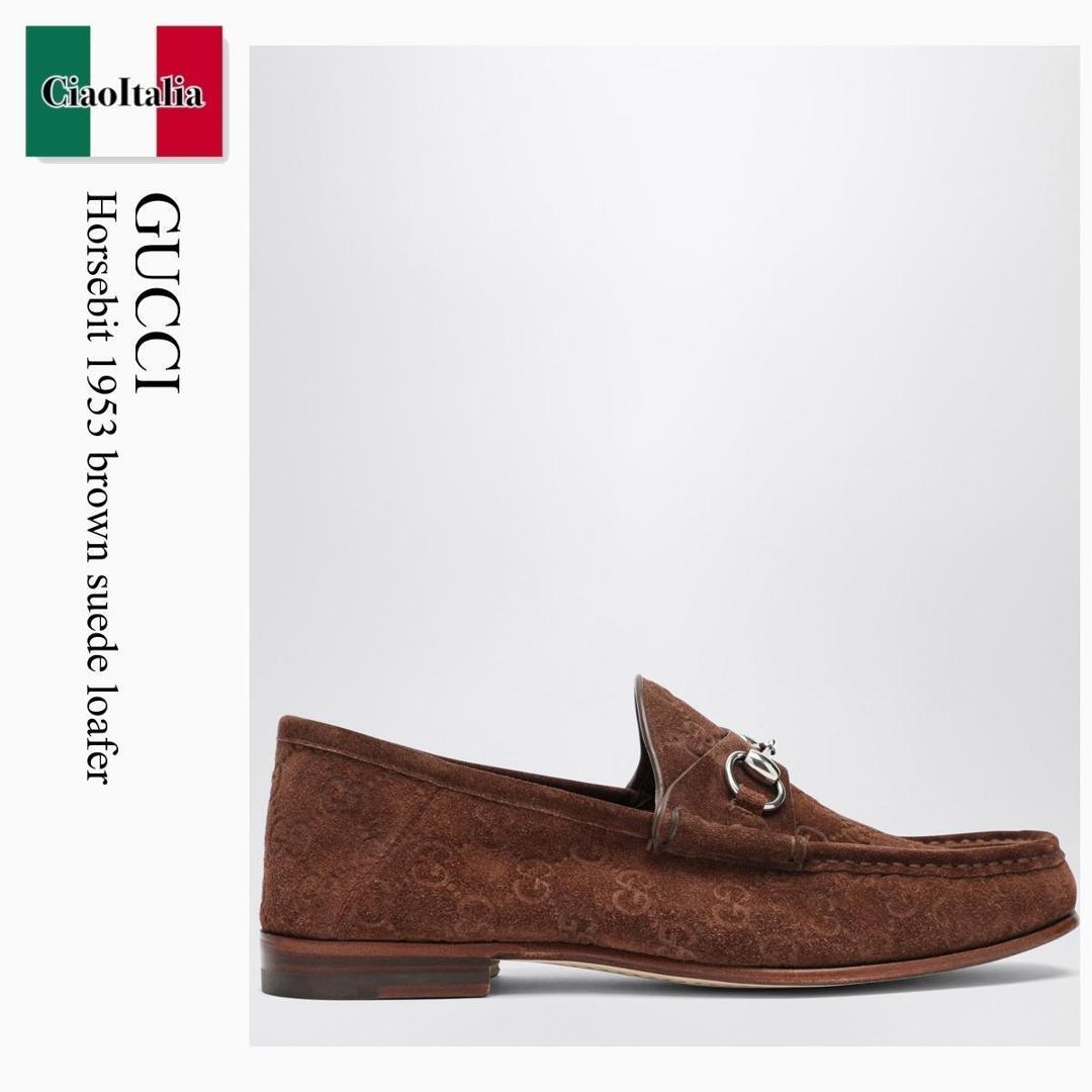 【分量制限事項・店卸し資産区分け・早め者白星！】 グッチ / Gucci Horsebit 1953 Brown Suede Loafer / 816185 AADWC / 816185 AADWC 2256 / 816185AADWC2256 / お召しものシューズ・革靴・商行為シューズ