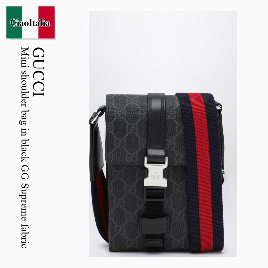 【寸法押さえる・店卸し資産境界線・早め者制覇！】 グッチ / かばん / 袋 / Gucci Mini Shoulder Bag In Black Gg Supreme Fabric / 816954 FAD8C / 816954 FAD8C 1049 / 816954FAD8C1049 / ショルダーバッグ