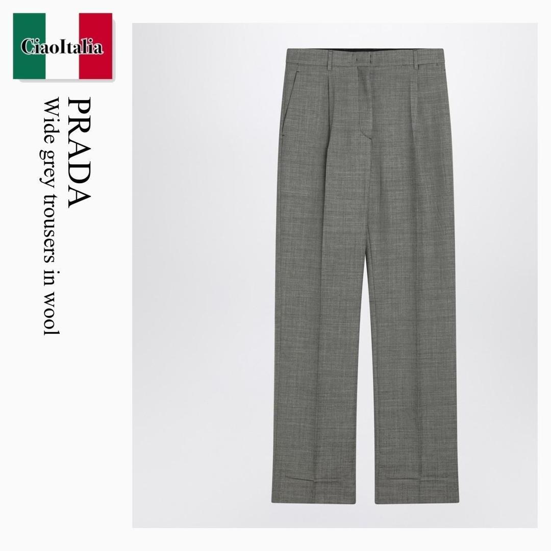 【数量限定・在庫限り・早い者勝ち!】 プラダ / Prada Wide Grey Trousers In Wool / P273IO F0480 / P273IO OO16VE F0480 / P273IOOO16VEF0480 / パンツ|Ciao Italia