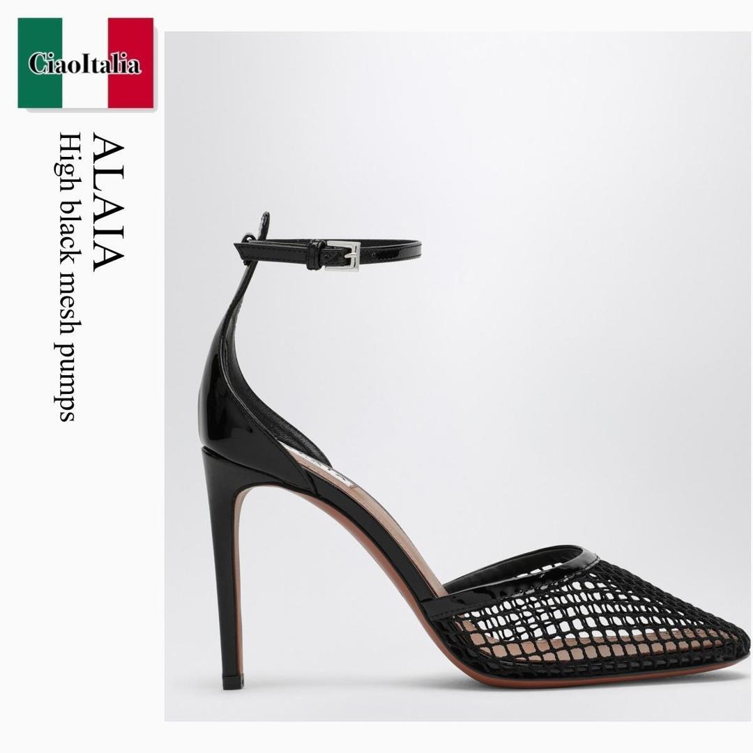 【量目押さえる・店卸し資産極限点・早め者制勝！】 アズディンアライア / Alaia High Black Mesh Pumps / AA3E049TK007 / AA3E049TK007 999 / AA3E049TK007999 / パンプス