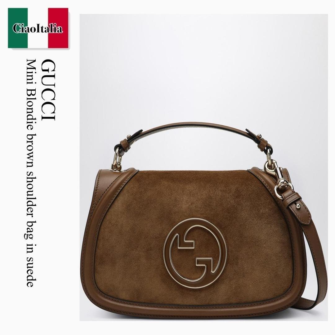 【分量制限事項・店卸し資産区分け・早め者白星！】 グッチ / かばん / 鞄 / Gucci Mini Blondie Brown Shoulder Bag In Suede / 815719 CAAAU / 815719 CAAAU 2808 / 815719CAAAU2808 / ショルダーバッグ・ポシェット