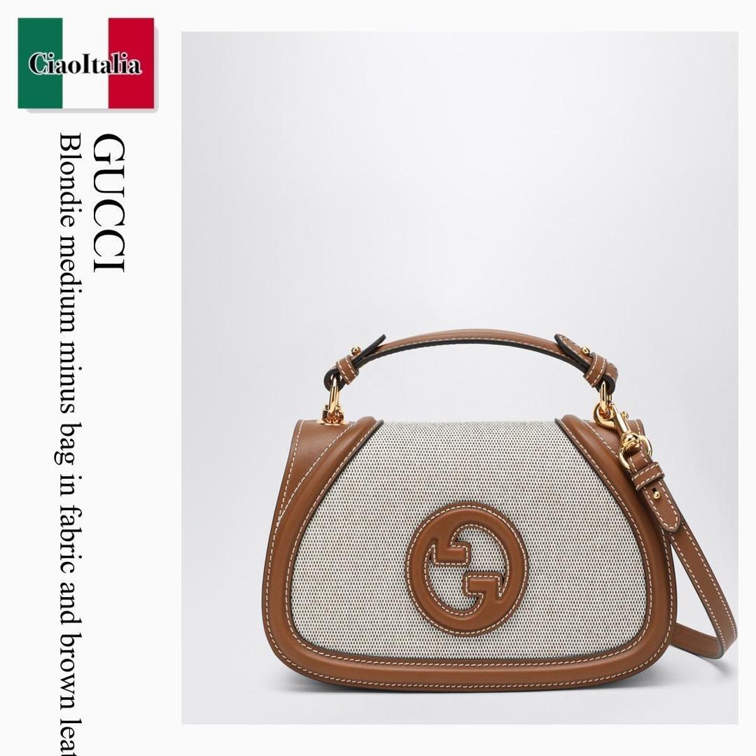 【寸法押さえる・店卸し資産境界線・早め者制覇！】 グッチ / かばん / 袋 / Gucci Blondie Medium Minus Bag In Fabric And Brown Leather / 815714 HAAKF / 815714 HAAKF 2545 / 815714HAAKF2545 / ショルダーバッグ・ポシェット